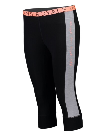 Mons Royale Alagna 3/4 Legging W Black/Grey Marl (Storlek M)