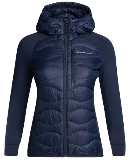 Peak Performance Helium Down Hybrød Hood Jacket W Blue Shadow (Storlek L)