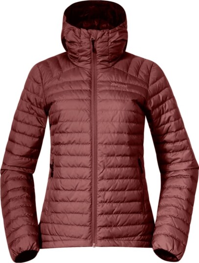 Bergans Women's Lava Light Down Jacket With Hood S  Amarone Red