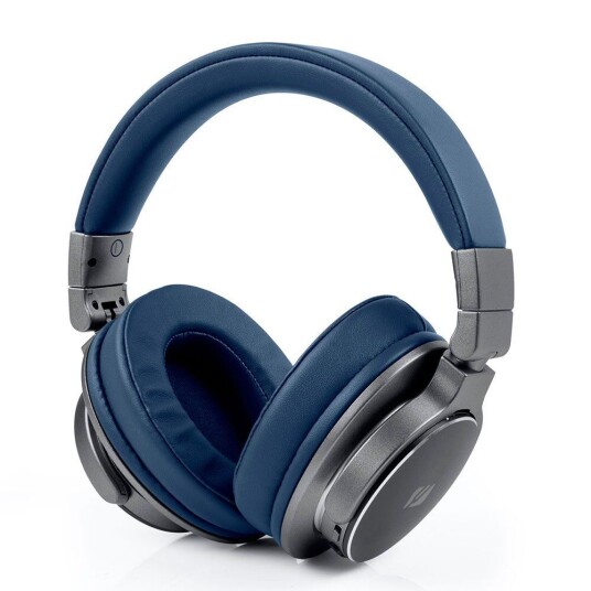 Muse M-278 BT Hodetelefoner Over-ear Skinn Blå