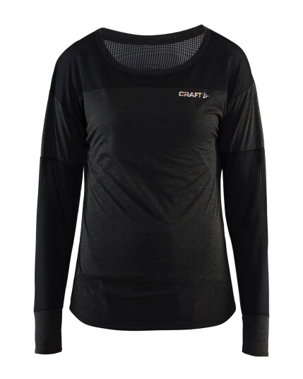 Craft Smart L/S Tee W Black Melange (Storlek XL)