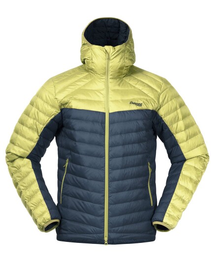 Bergans Røros Down Light Jacket With Hood M Orion Blue/Green Oasis (Storlek S)