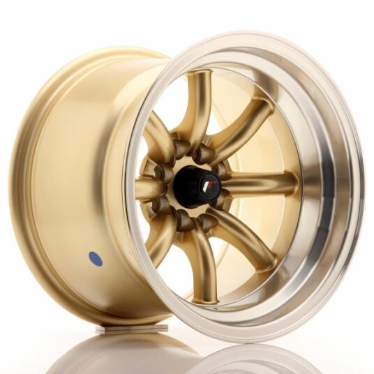 Japan Racing Jr19 Gold Machined Lip 8x14 4x100 ET-13 B73.1