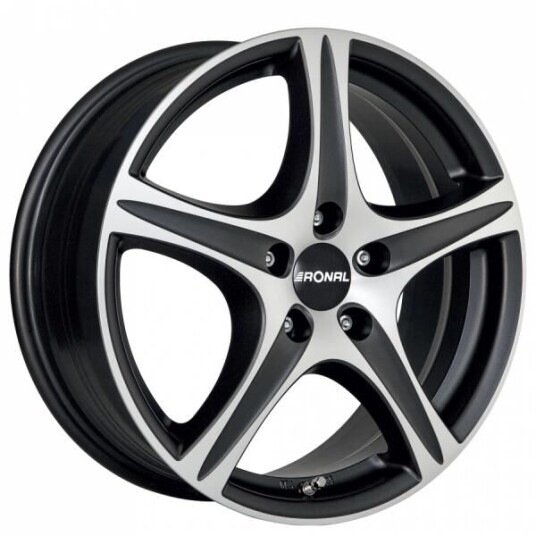 Ronal R56 Matt Black Polished 8x18 5x112 ET35 B76