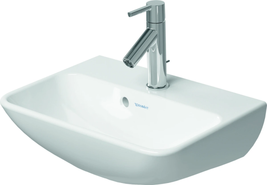 Duravit ME by Starck Vegghengt servant 450x320 mm, 1 bl.hull, m/o.l, Hvit m/WG