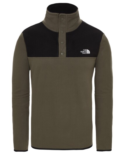 The North Face TKA Glacier Snap-Neck Pullover M New Taupe Green/TNF Black (Storlek XL)