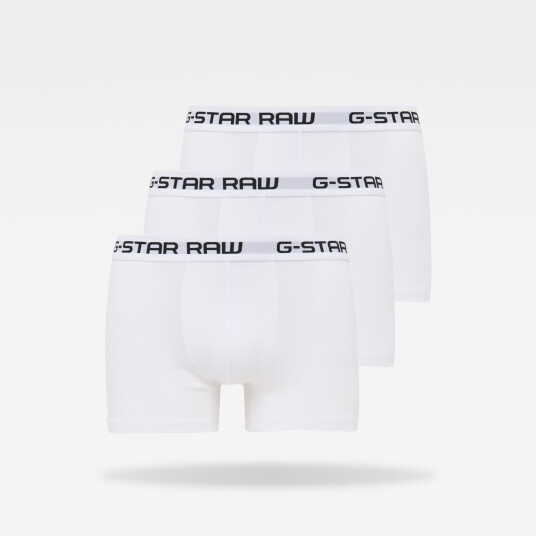 G-Star RAW Classic Trunks 3-Pack - White - Men M White male