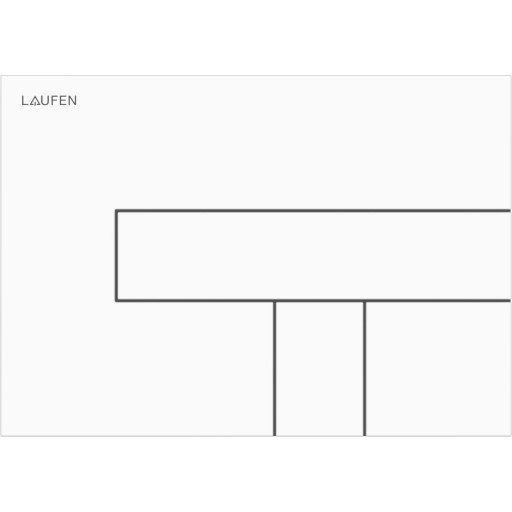 LAUFEN LIS TRYKKPLATE AW100 HVIT