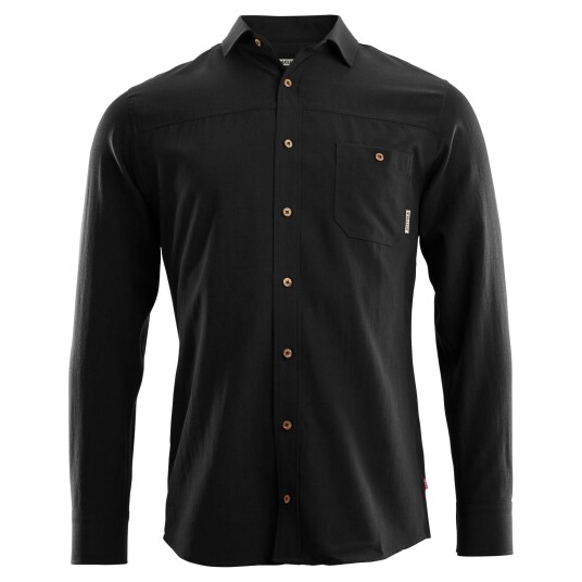 Aclima LeisureWool Woven Wool Shirt Man Jet Black M, Jet Black