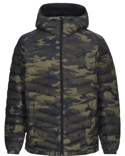 Peak Performance Frost Down Printed Hood Jacket M Green Camo Print (Storlek XL)