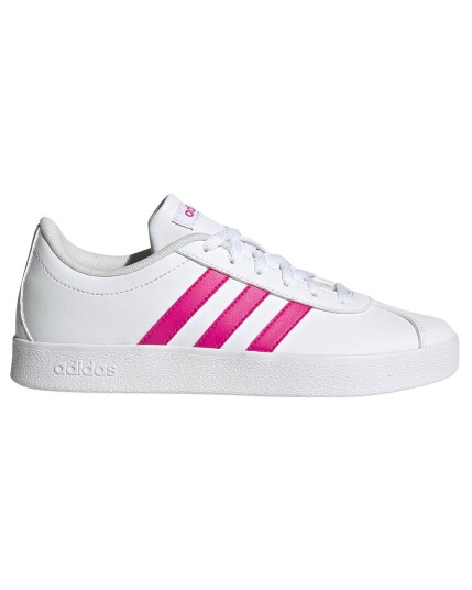 Adidas VL Court 2.0 JR FTW White/Shock Pink/FTW White (Storlek 29 EU)