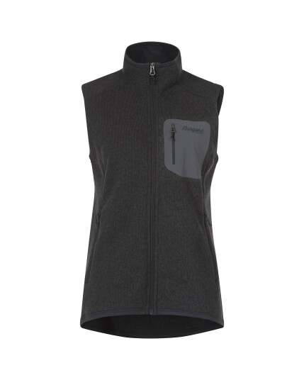 Bergans Kamphaug Knitted Vest W Dark Shadow Grey (Storlek M)