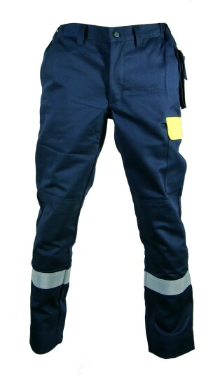 Bulldog 5025 Flame Retardant, Reflective Trousers, Yellow/Blue, 1 Piece, SBD-5025 64