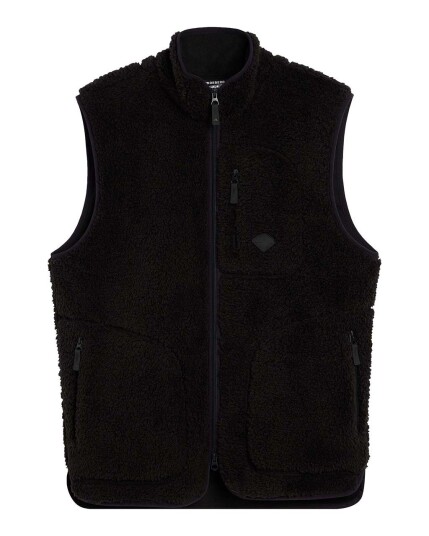 J.Lindeberg Patrik Pile Fleece Vest M Black (Storlek XXL)