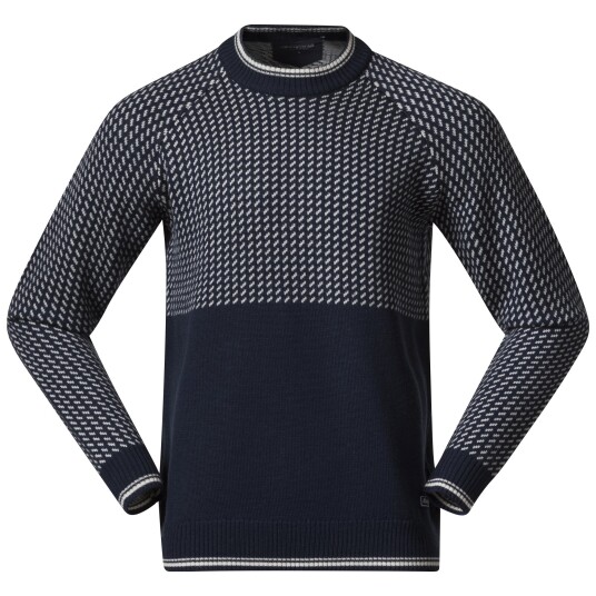 Bergans Alvdal Wool Jumper M Navy Blue/Vanilla White (Storlek XL)