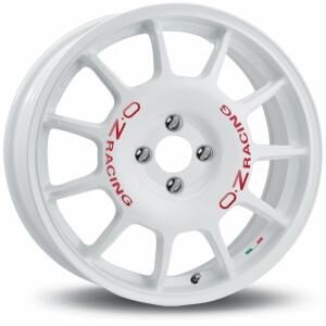 OZ Leggenda White Red Lettering 7x17 4x100 ET42 B68