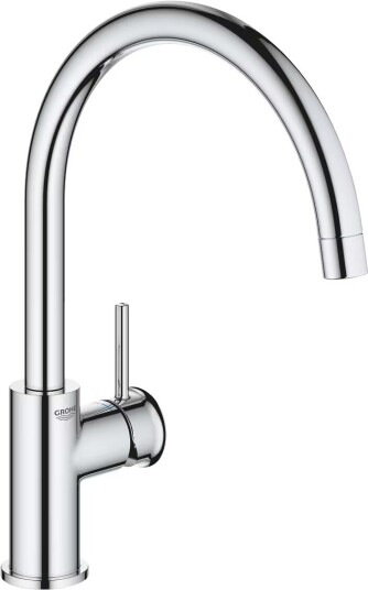 Grohe Start Eco blandebatteri med C-formet kran (krom)