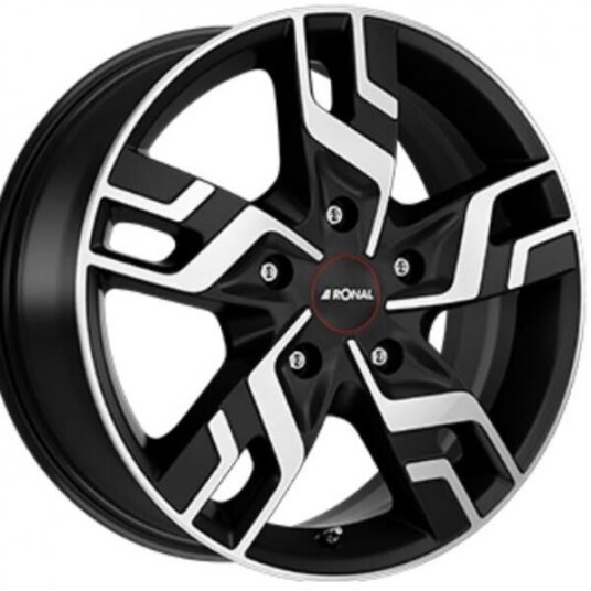 Ronal R64 Matt Black Polished 7x17 5x118 ET60 B71.1