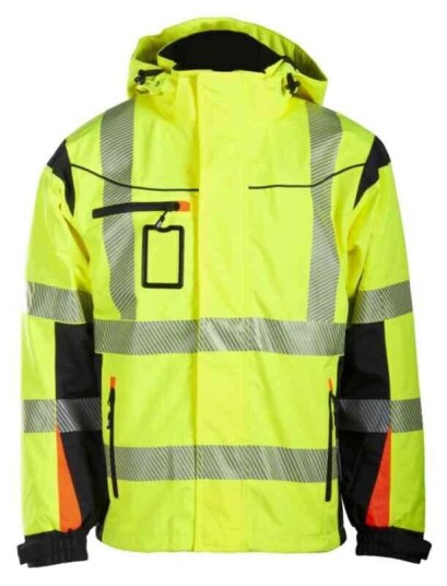 BS Halten Extreme Skalljakke, HiVis kl.3 Unisex, Str. 5XL, Gul/Sort