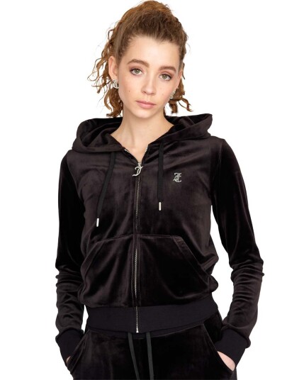 Juicy Couture Arched Diamante Robertson Hoodie W Black (Storlek XS)