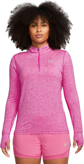 Nike Dri-Fit Element 1/2-Zip Dame Active Fuchsia/Medium Soft Pink/Heather XS