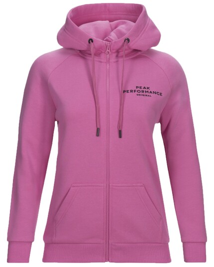 Peak Performance Logo Zip Hood W Vibrant Pink (Storlek XL)