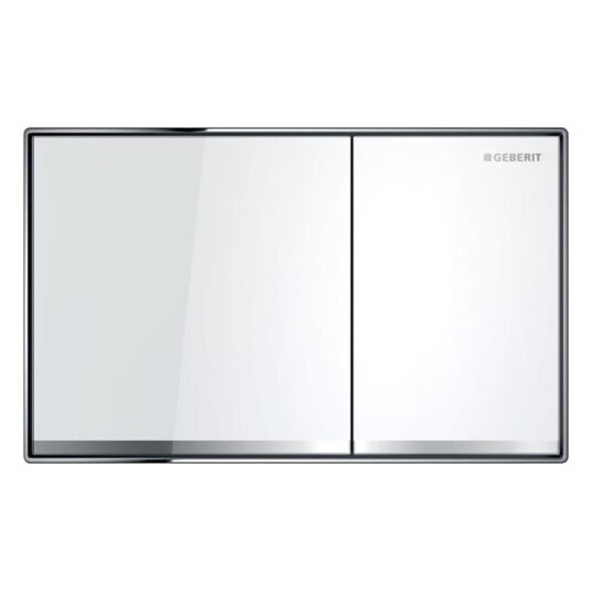 Geberit Sigma 60 betjeningsplate, hvit glass