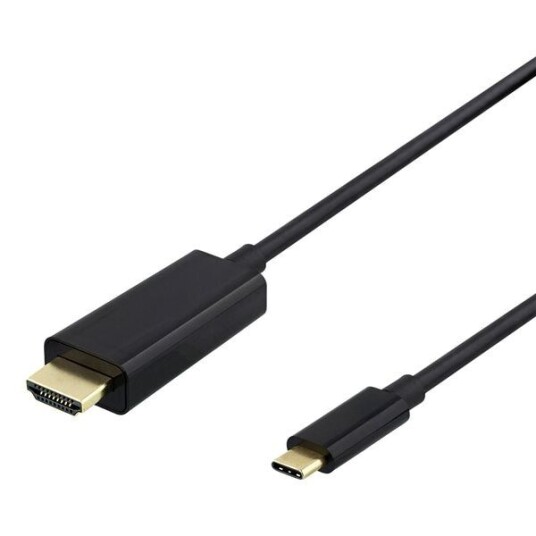 Deltaco USB-C til HDMI-kabel 4K 30Hz 1m