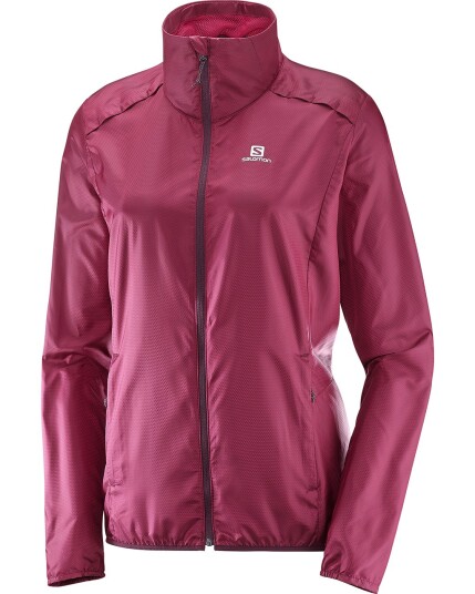 Salomon Agile Wind Jacket W Beet Red (Storlek XS)