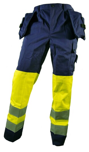 Bulldog 5723 Pyrox Flame Retardant Hi-Vis Trousers, Yellow/Blue, 1 Piece, SBD-5723 46