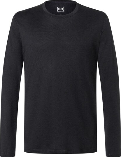 super.natural Men's Arctic230 Long Sleeve L, Jet Black