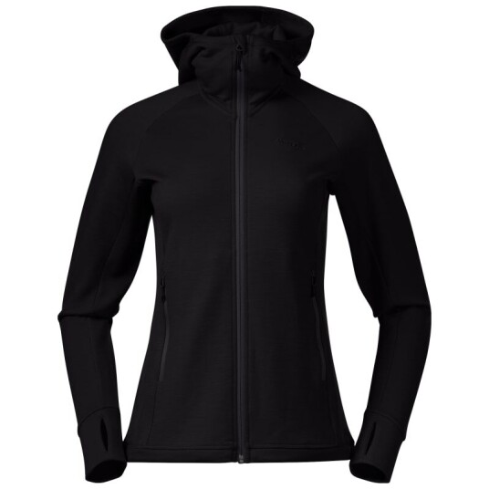 Bergans Women's Ulstein Wool Hood Jacket Sort S Woman