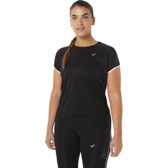 Asics Women's Icon Short Sleeve Top Sort L Woman