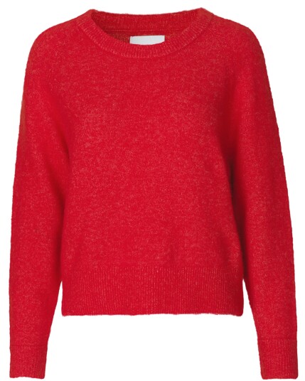 Samsøe and Samsøe Nor O-Neck Short 7355 W Flame Scarlet (Storlek M)