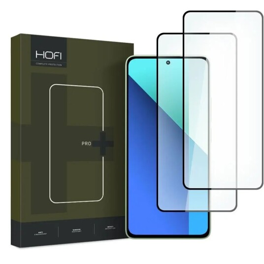 HOFI Xiaomi Redmi Note 13 (5G) Hofi Glass Pro+ Skjermbeskytter - Case Friendly - 2-Pak - Svart Kant