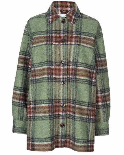 Samsøe and Samsøe Rosalie Overshirt 13191 W Dark Ivy Chip (Storlek L)