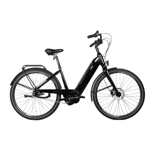 White E-Trekking 1.0 Monotube 23, hybrid elsykkel, unisex STD Jet Black