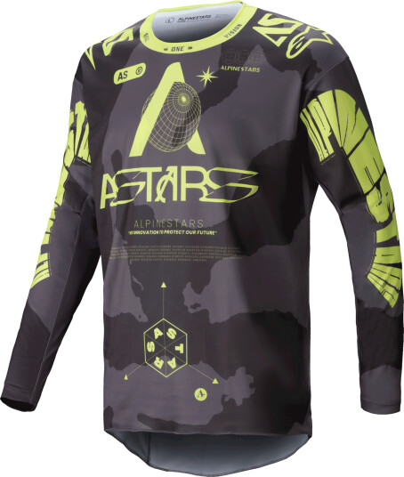 Alpinestars Crosstrøye  Racer Hollow Mørk Kamuflasje-Fluo Gul