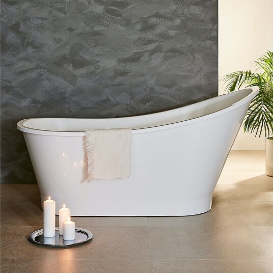 Bathlife Dvala Frittstående Badekar 1590x730 mm, Hvit