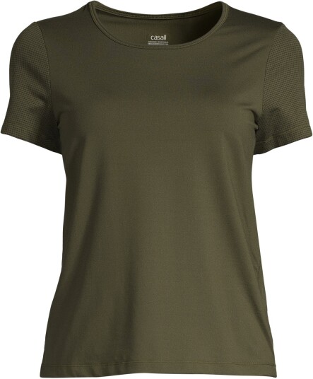 Casall Essential Mesh Detail Tee Dame Forest Green 34