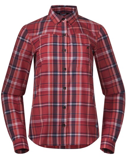 Bergans Kikut Shirt W rød Check (Storlek S)