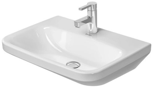 Duravit DuraStyle Vegghengt servant 600x440 mm, u/bl.hull, u/o.l, Hvit m/WG