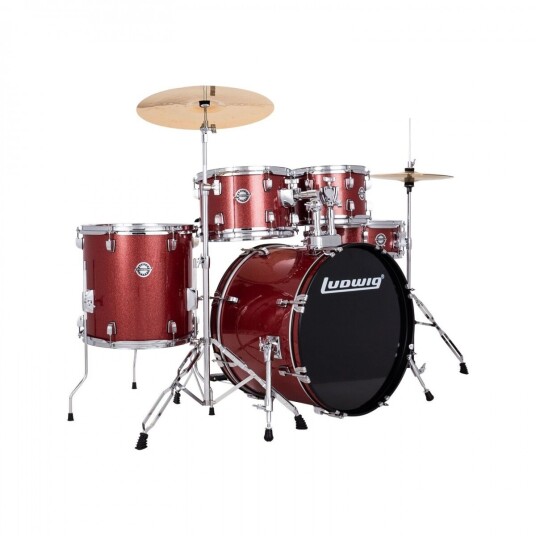 Ludwig Accent 22 Drive 5pc Drum Kit Red Sparkle