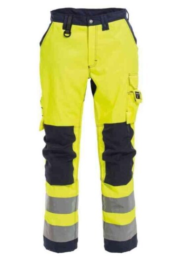 Tranemo Arbeidsbukse, HiVis kl.2 Unisex, Str. C44, Gul/Marine