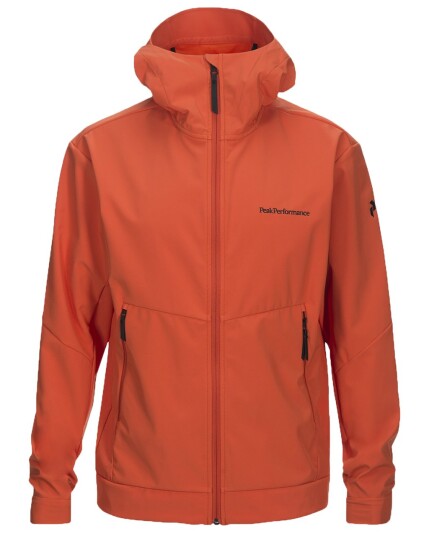 Peak Performance Adventure Hooded Jacket M Orange Flow (Storlek L)