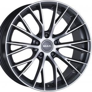 MAK Munchen Gunmetal Machined Face 8.5x19 5x112 ET35 B76