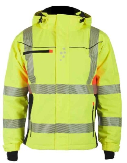 BS Gjøvik allvær Vinterjakke, HiVis kl.3 Unisex, Str. XS, Gul/Sort