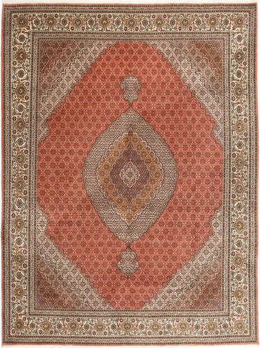 Håndknyttet. Opphav: Persia / Iran Tabriz 40 Raj Teppe Teppe 300X405 Brun/Oransje Stort ( Persia/Iran)