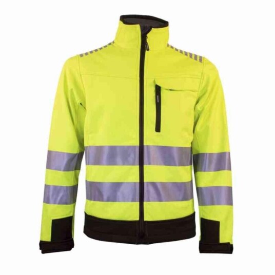 Tracker Softshelljakke, HiVis kl.3 Mann, Str. M, Gul