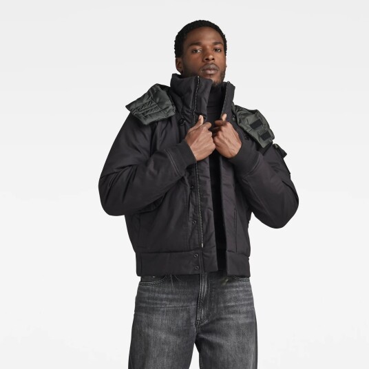 G-Star RAW Flight Bomber Puffer - Black - Men M Black male